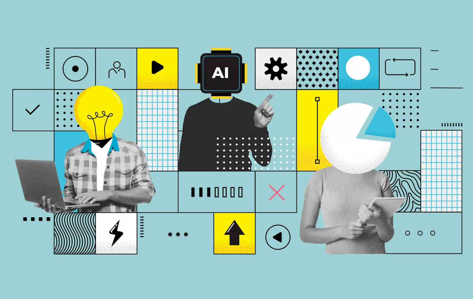 AI supporting every stage of the design process — research, wireframing, UI design, UX writing, and testing.