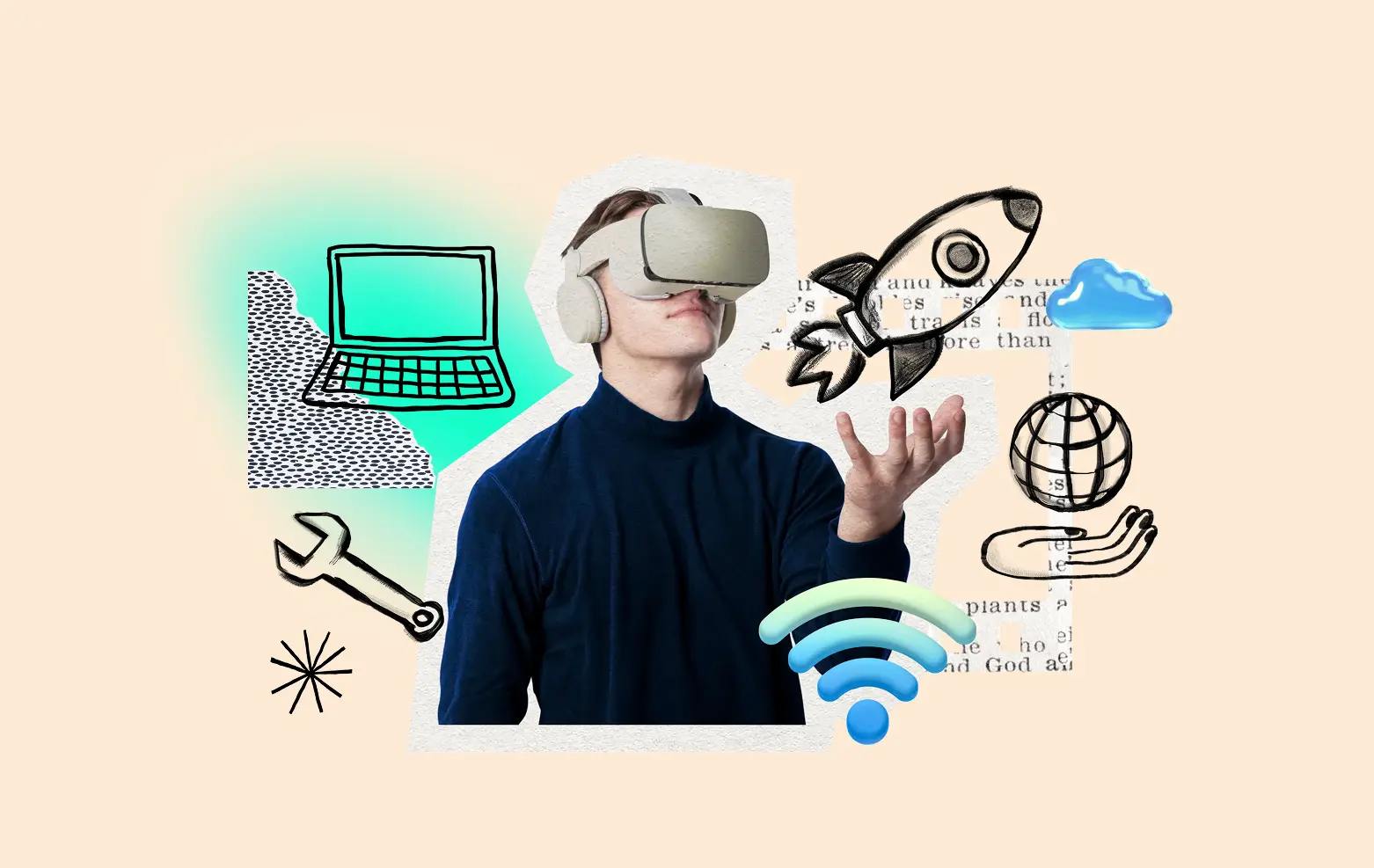 Designer using AI tools to brainstorm, refine copy, validate designs, and explore creative variations.