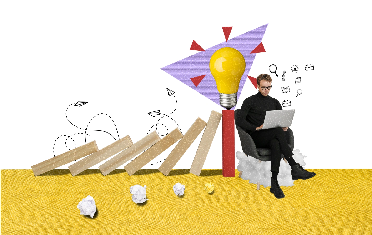 What makes a product designer thrive today — visual of modern design skills including UX strategy, usability, collaboration, and design thinking.